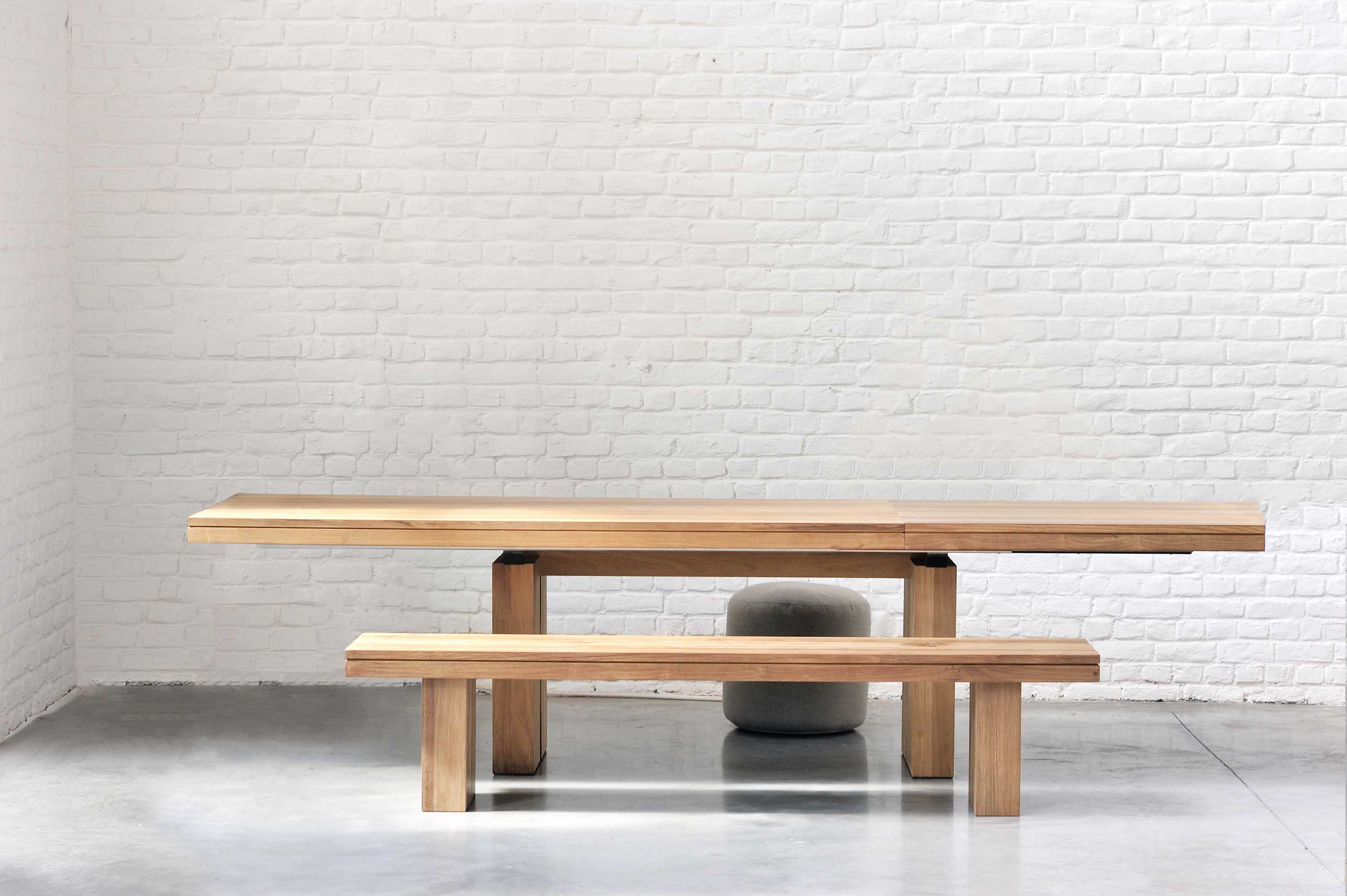 Teak Double Extendable Dining Table