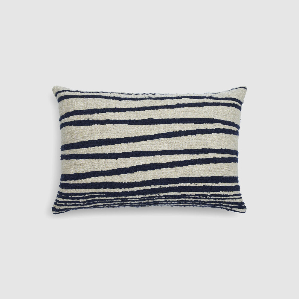 BAND, Square cushion Striped square fabric cushion By Toulemonde Bochart