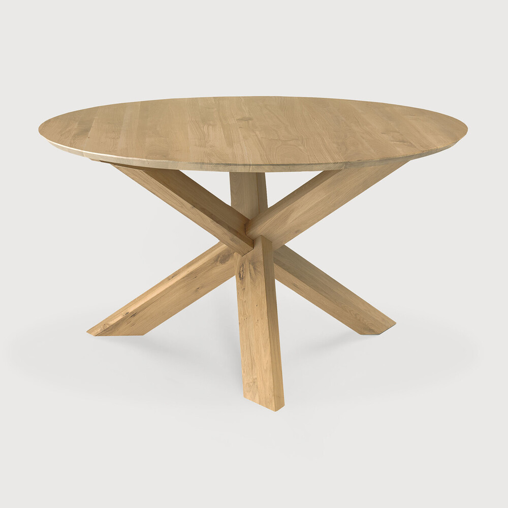 Oak Circle Round Dining Table